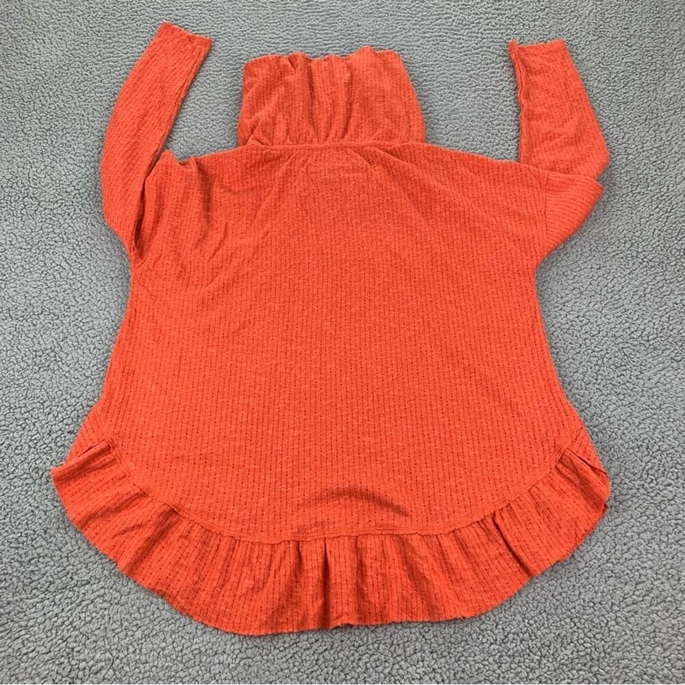Maeve By Anthropologie Women's Ruffle Pullover Orange Cowl Neck Sweater  Size: S - Picture 5 of 15